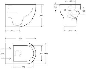 Унитаз подвесной безободковый BelBagno Onda белый BB066CHR, 2