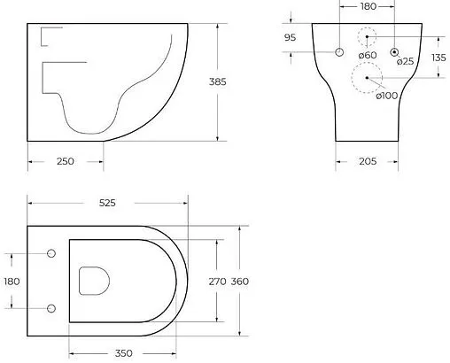Унитаз подвесной безободковый BelBagno Onda белый BB066CHR