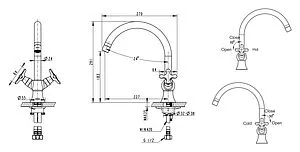 Смеситель для кухни Bravat Summer Rain хром F777111C, 2