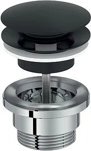 Выпуск автоматический для раковины Jacob Delafon чёрный матовый E30536-BL Выпуск автоматический для раковины Jacob Delafon чёрный матовый E30536-BL, 1