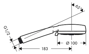 Лейка ручного душа Hansgrohe Crometta 100 Multi 3jet хром/белый 26823400 Лейка ручного душа Hansgrohe Crometta 100 Multi 3jet хром/белый 26823400, 2