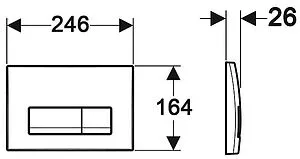 Клавиша смыва для унитаза Geberit Delta 50 115.119.14.1 черный матовый, 2