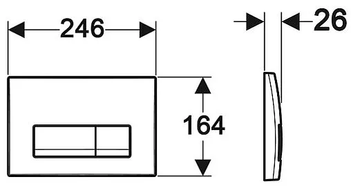 Клавиша смыва для унитаза Geberit Delta 50 115.119.14.1 черный матовый