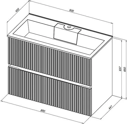 Тумба-умывальник Aquanet Джейн 90 маренго 00313303+