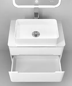 Тумба-умывальник подвесная Jorno Bosko 75 белый Bos.01.75/P/W+MLN-7050H Тумба-умывальник подвесная Jorno Bosko 75 белый Bos.01.75/P/W+MLN-7050H, 4