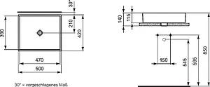 Раковина Ideal Standard Strada 50 белый K077601 Раковина Ideal Standard Strada 50 белый K077601, 2