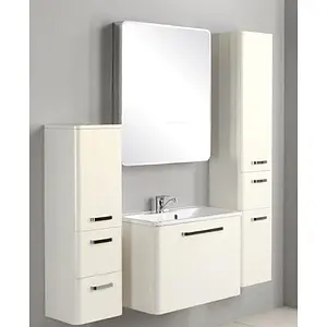 Тумба-умывальник подвесная Aquaton Валенсия 75 белый жемчуг 1A1236K0VAG30, 4