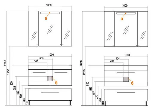 Комод Aquaton Мадрид 100 белый 1A127903MA010