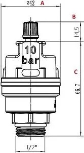 Воздухоотводчик автоматический ½"н IVANCI IVC.105505.N.03 Воздухоотводчик автоматический ½"н IVANCI IVC.105505.N.03, 2