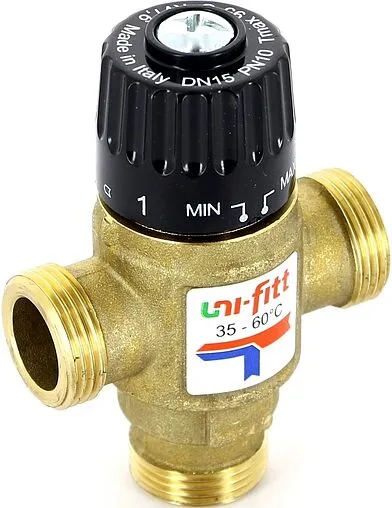 Трехходовой термостатический смесительный клапан ¾&quot; +35...+60°С Kvs 1.6 Uni-Fitt 351G3130