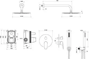 Душевая система со смесителем для душа Aquatek Бетта хром AQ1172CR Душевая система со смесителем для душа Aquatek Бетта хром AQ1172CR, 2