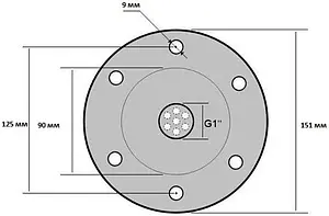 Фланец для гидроаккумулятора 1&quot;н / Ø=90мм Varem V50025, 2