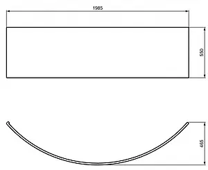 Панель для ванны фронтальная Ideal Standard i.life 140 белый T479601 Панель для ванны фронтальная Ideal Standard i.life 140 белый T479601, 2