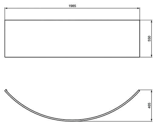 Панель для ванны фронтальная Ideal Standard i.life 140 белый T479601