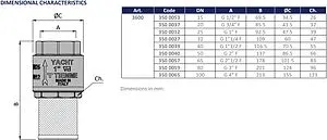 Погружной пружинный обратный клапан с фильтром 3"в Tiemme YACHT 3500059 Погружной пружинный обратный клапан с фильтром 3"в Tiemme YACHT 3500059, 2