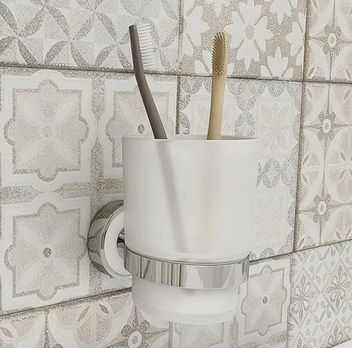 Стакан IDDIS Calipso хром/белый CALMBG1i45