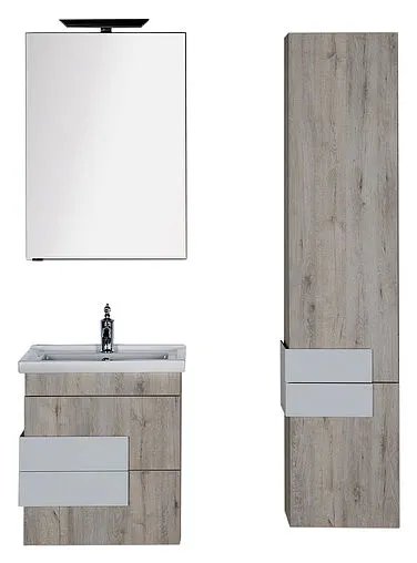 Шкаф-зеркало Aquanet Мадейра 60 R дуб кантри/белый 00183064