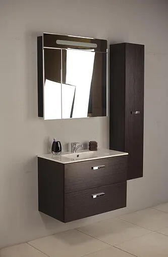 Шкаф-зеркало Roca Victoria Nord Black Edition 80 R чёрный ZRU9000100