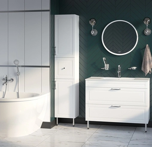 Тумба под умывальник напольная IDDIS Oxford 100 белый OXF10W1i95