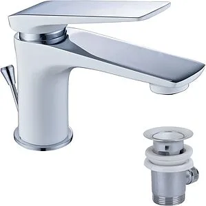 Смеситель для раковины Lemark Allegro белый/хром LM5906CW, 3