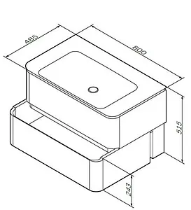 Тумба-умывальник подвесная Am.Pm Sensation 80 табачный дуб M30FHX0802TF+M30WPC0801WG Тумба-умывальник подвесная Am.Pm Sensation 80 табачный дуб M30FHX0802TF+M30WPC0801WG, 2