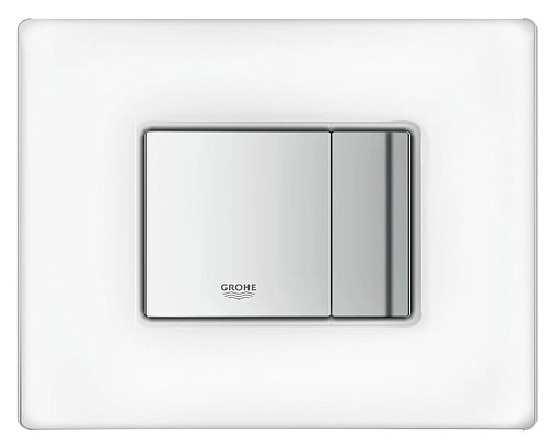 Клавиша смыва для унитаза Grohe Skate Cosmopolitan Glass 38845MF0 кнопки/хром глянцевый, панель/стекло белый Клавиша смыва для унитаза Grohe Skate Cosmopolitan Glass 38845MF0 кнопки/хром глянцевый, панель/стекло белый