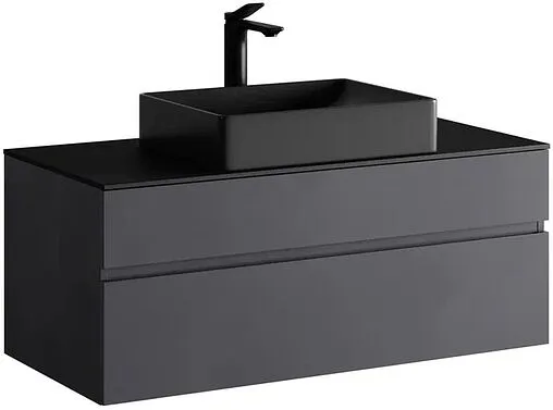 Тумба под умывальник подвесная Raval Decent 100 антрацит Dec.01.100/A/RL