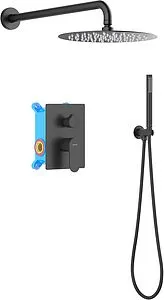 Душевая система со смесителем для душа Aquatek Оберон чёрный матовый AQ1272MB Душевая система со смесителем для душа Aquatek Оберон чёрный матовый AQ1272MB, 1