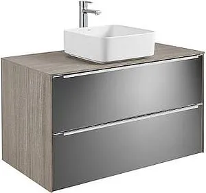 Тумба-умывальник подвесная Roca Inspira 100 зеркальный/тёмный дуб 851081403+ Тумба-умывальник подвесная Roca Inspira 100 зеркальный/тёмный дуб 851081403+, 5