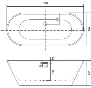 Ванна акриловая отдельностоящая Aquatek Хорса 168x76 AQ-5776 Ванна акриловая отдельностоящая Aquatek Хорса 168x76 AQ-5776, 2