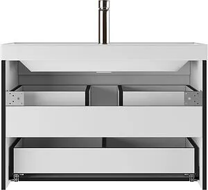 Тумба-умывальник подвесной Домино Graffo 80 графит DGr2106T+4627173210188, 5