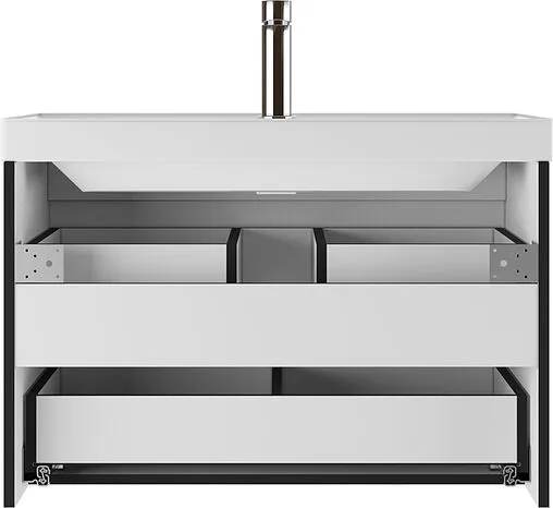 Тумба-умывальник подвесная Домино Graffo 80 графит DGr2106T+4627173210188