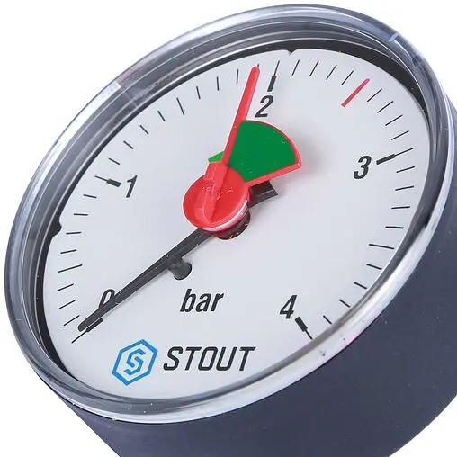 Манометр аксиальный Stout 63мм 4 бар ¼&quot; SIM-0007-630408