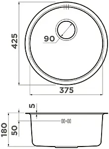Мойка кухонная Omoikiri Toya 42-U/IF-IN нержавеющая сталь 4993186, 2