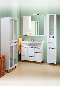 Шкаф-зеркало Aqwella Line 85 L белый Li.02.08, 4