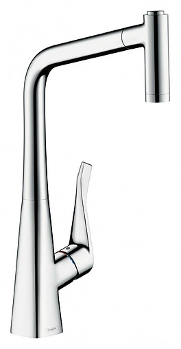 Смеситель для кухни с выдвижным изливом Hansgrohe Metris M71 320 2jet хром 14820000