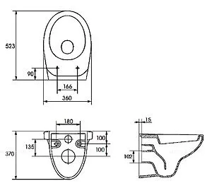 Унитаз подвесной Cersanit Delfi TPL белый S-MZ-DELFI-PL Унитаз подвесной Cersanit Delfi TPL белый S-MZ-DELFI-PL, 2