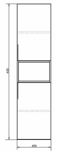 Шкаф-пенал подвесной Comforty Франкфурт 40 дуб шоколадно-коричневый 00004150535CF