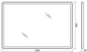Зеркало с подсветкой BelBagno MARINO 120x80 механическая кнопка SPC-MAR-1200-800-LED-BTN Зеркало с подсветкой BelBagno MARINO 120x80 механическая кнопка SPC-MAR-1200-800-LED-BTN, 2