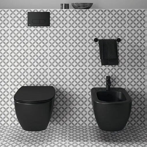 Комплект 5 в 1 Ideal Standard Tesi AquaBlade T3868V3/121AC с кнопкой белый матовый