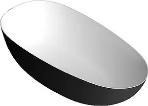 Ванна акриловая отдельностоящая Abber 170x80 белый/панель Black matte AB9211MB, 1