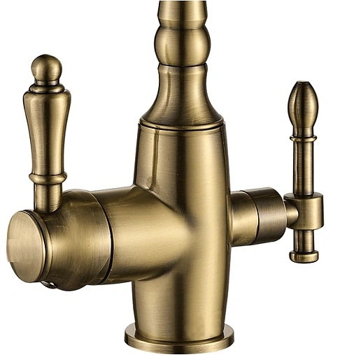 Смеситель для кухни с подключением к фильтру Ulgran бронза U-018