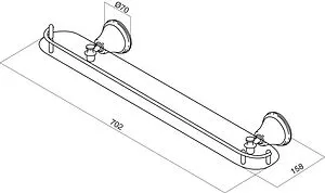 Полка Am.Pm 5 O Clock золото A2534701 Полка Am.Pm 5 O Clock золото A2534701, 2