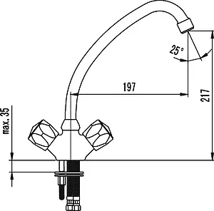 Смеситель для кухни SMARTsant Тайп хром SM050001AA, 3