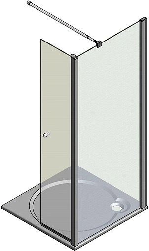Душевое ограждение 1000мм прозрачное стекло Roltechnik Tower Line TCW1/1000 745-1000000-00-02