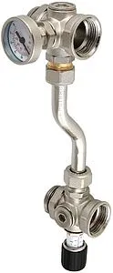 Байпас проходной с перепускным клапаном и термометром (0-80°С) 1"в x 1"н Valtec VT.0667T.0.0 Байпас проходной с перепускным клапаном и термометром (0-80°С) 1"в x 1"н Valtec VT.0667T.0.0, 1