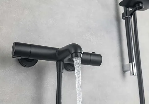 Термостат для ванны Aquatek Вега чёрный матовый AQ1043MB Термостат для ванны Aquatek Вега чёрный матовый AQ1043MB