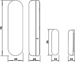 Беспроводной датчик открытия окна TECH ST-C-2N белый WG.03.0122 Беспроводной датчик открытия окна TECH ST-C-2N белый WG.03.0122, 2