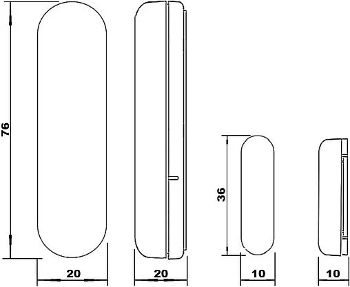 Беспроводной датчик открытия окна TECH ST-C-2N белый WG.03.0122