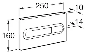 Клавиша смыва для унитаза Roca PL-1 890095000 белый глянцевый Клавиша смыва для унитаза Roca PL-1 890095000 белый глянцевый, 2